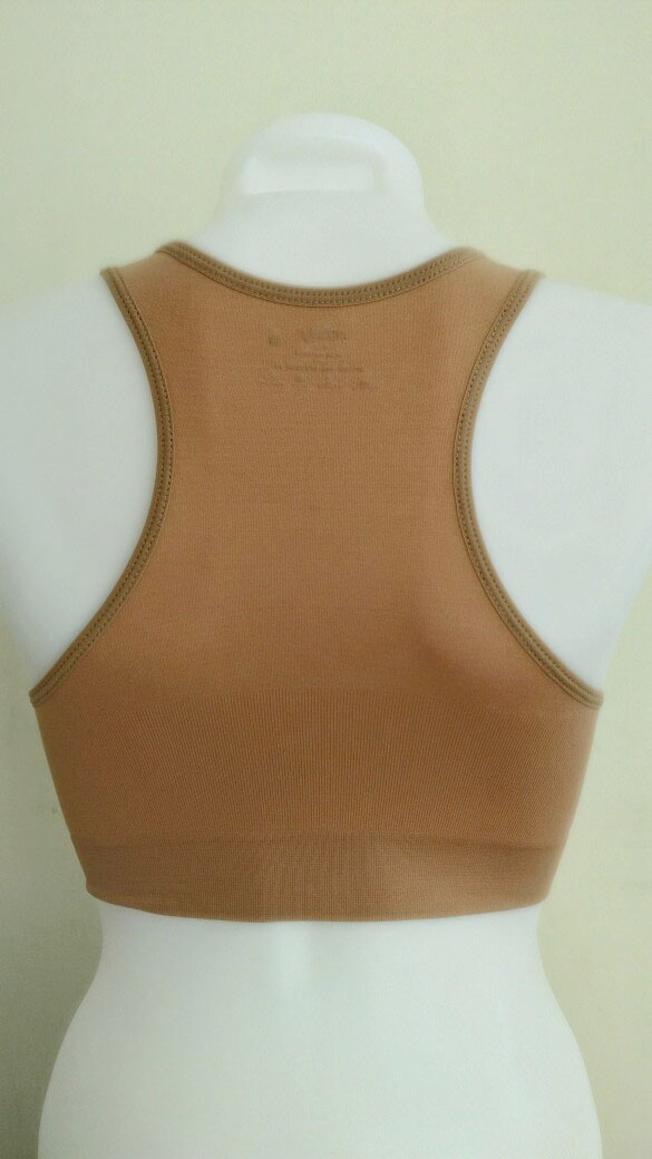 บราสวมสบาย Sport bra สปอร์ตบรา หลังกล้าม T สีเนื้อ S/M/L