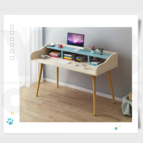 โต๊ะ โต๊ะคอมพิวเตอร์ โต๊ะทำงาน โต๊ะเขียนหนนังสือ พร้อมชั้นวางของ ขนาด 120 x 50 x 90 cm.