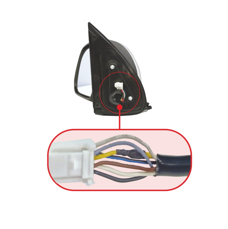 กระจกมองข้าง TOYOTA FORTUNER CHAMP(ฟอจูนเนอร์ แชมป์) รุ่นปรับ+พับไฟฟ้า มีไฟเลี้ยว 7สาย ชุบโครเมียม ปี2011-2014 -ราคาต่อข้าง-