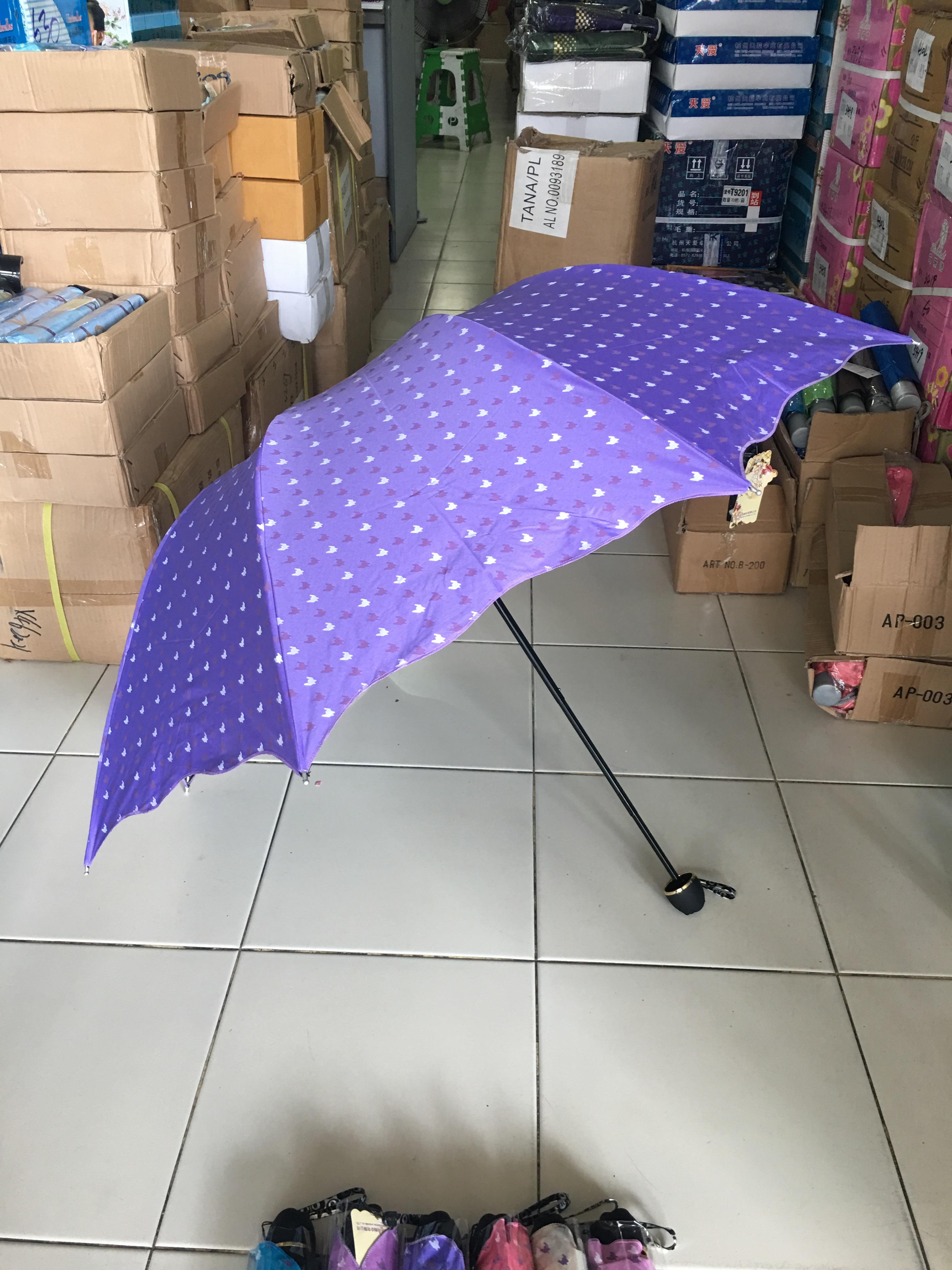 ร่มโค้งแฟชั่นยูวีดำ รหัส3413