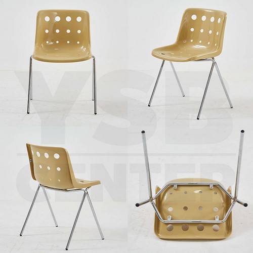 เก้าอี้ ขาเหล็กเคลือบเงา เบาะ PP เก้าอี้โมเดิร์น เก้าอี้ทำงาน เก้าอี้สไตล์นอร์ดิก แข็งแรง F1C067 - F1C072