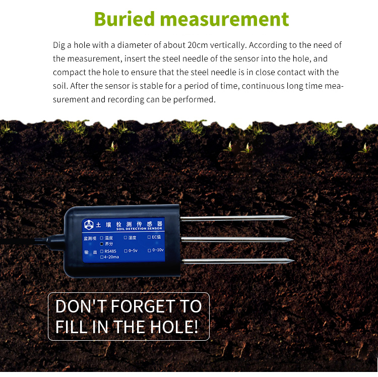 NPK soil sensor probe (RS485)