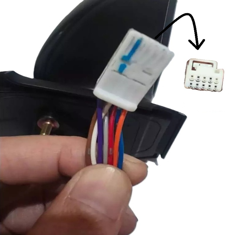 กระจกมองข้าง TOYOTA YARIS(ยาริส) MC ปรับไฟฟ้า มีไฟเลี้ยว 7สาย ปี2009-2012 (ฝาดำ ไม่ทำสี) -ราคาต่อข้าง-