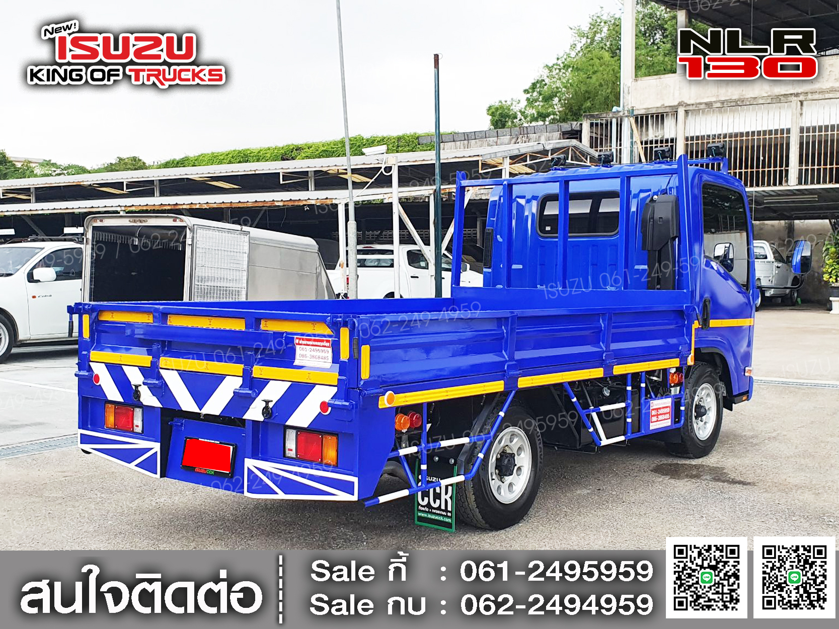 รถบรรทุกอีซูซุ 4 ล้อ ไม่ติดเวลา ISUZU NLR130 กระบะเหล็กเปิด3ด้าน EURO3