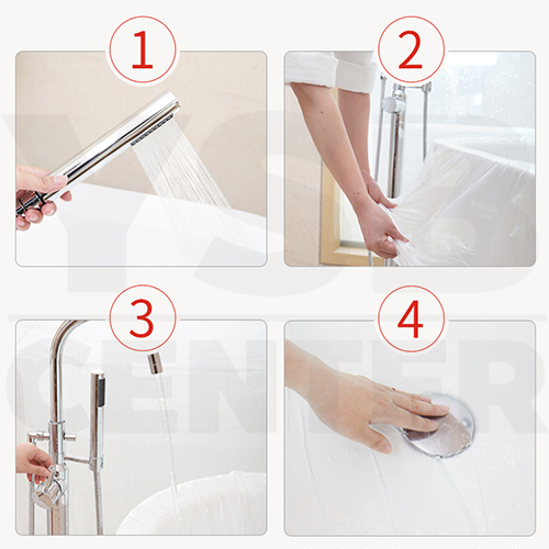 พลาสติกคลุม พลาสติกคลุมอ่างอาบน้ำ พลาสติกเหนียว ป้องกันเชื้อโรค รุ่น P30-BT-1PC