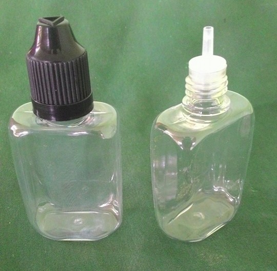 30ml PET ขวดหยดใส แบนขอบเหลี่ยม ฝาดับเบิ้ลล็อค