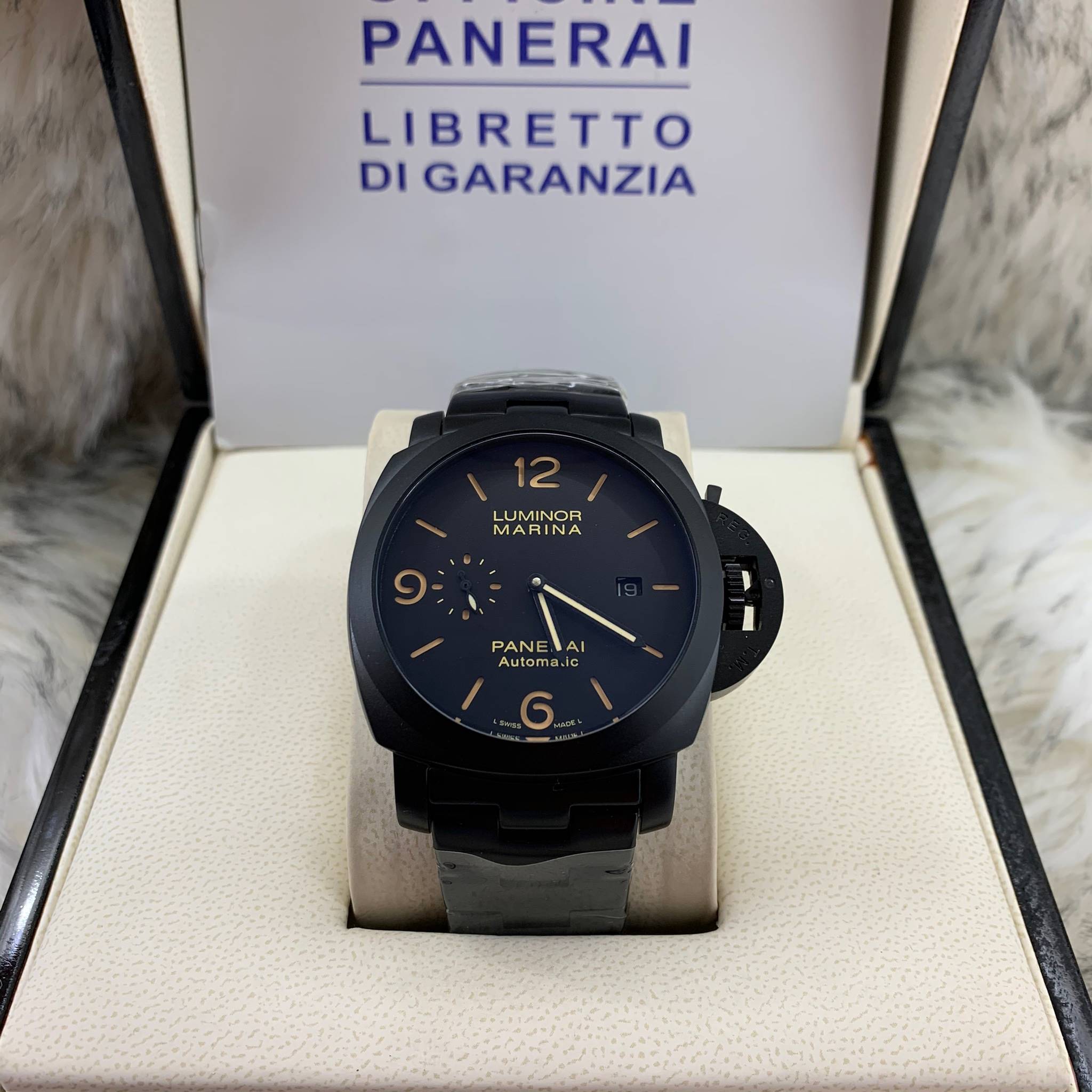 นาฬิกา Panerai Luminor Marina Ceramic Black PVD Mirror Swiss