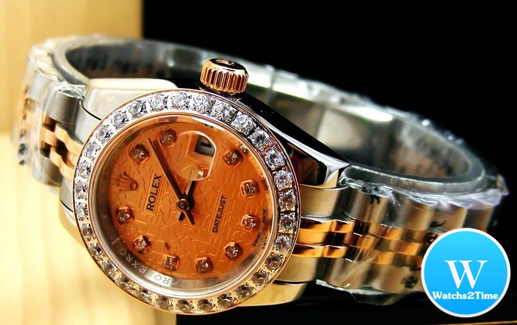 นาฬิกา Rolex Lady Datejust Jubilee 26 mm.Steel Rose Gold 2K สายตันซีรีย์ 17 New Version หน้าปัดJubilee
