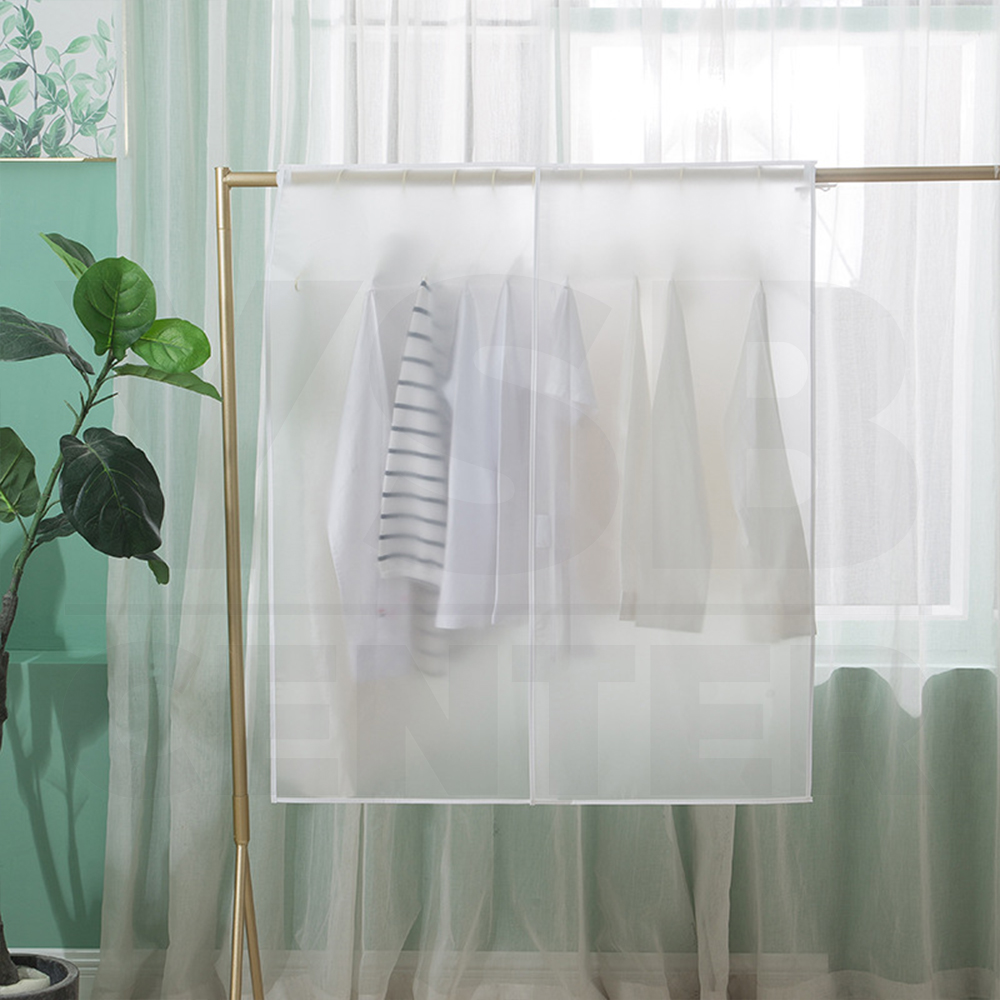 ถุงคลุมเสื้อ พลาสติกคลุมเสื้อ ถุงคลุมสูท ถุงคลุมเสื้อกันฝุ่น สีขาว