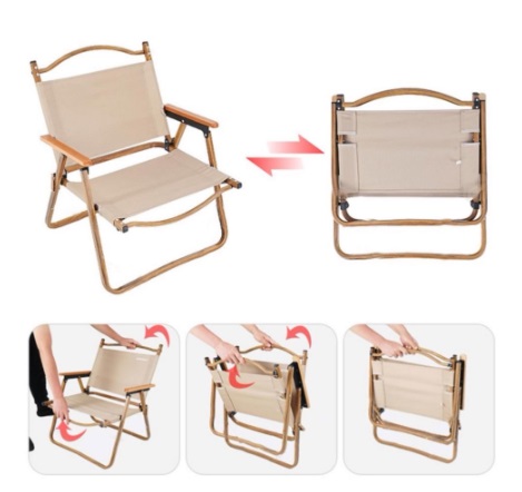 เก้าอี้สนาม เก้าอี้เดินป่า เก้าอี้แคมป์ปิ้ง พับเก็บได้รับน้ำหนักได้เยอะ แข็งแรง มีกระเป๋าแถม