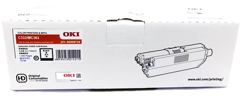 ตลับหมึกโทนเนอร์ สีดำ OKI 46508724 C332-BK