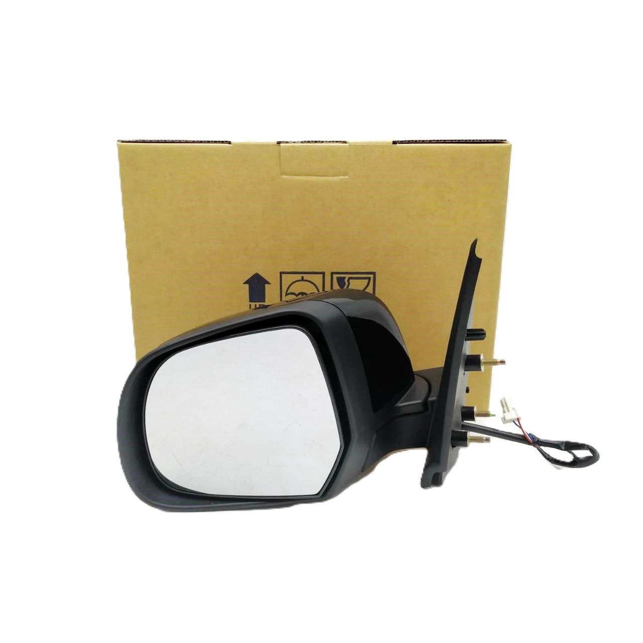 กระจกมองข้าง NISSAN ALMERA(อัลเมร่า) รุ่นปรับ+พับไฟฟ้า 5สาย ฝาครอบสีดำ(งานไม่ทำสี) ปี2011-2019 -ราคาต่อข้าง-