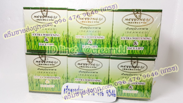 ครีมเหมยหยง สาหร่าย ตลับเขียวเดี่ยว ของแท้ ขายถูก ครีมหน้าขาวยอดนิยม ขายดีที่สุด เหมยหยงมีอย.