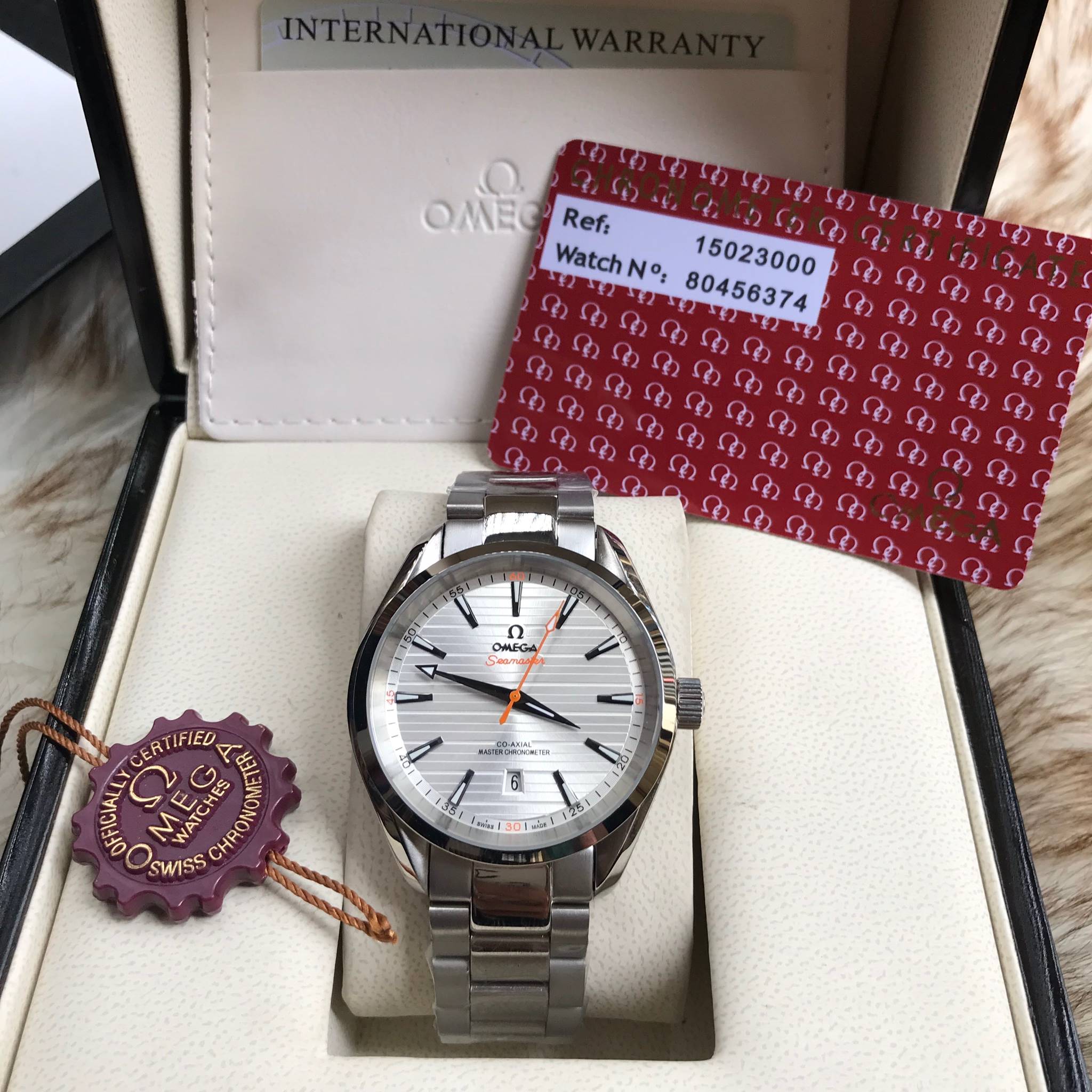 นาฬิกา Omega Seamaster Aqua Terra 41 mm.หน้าเทาเงิน สายแสตนเลส งานเกรด Top Mirror Swiss