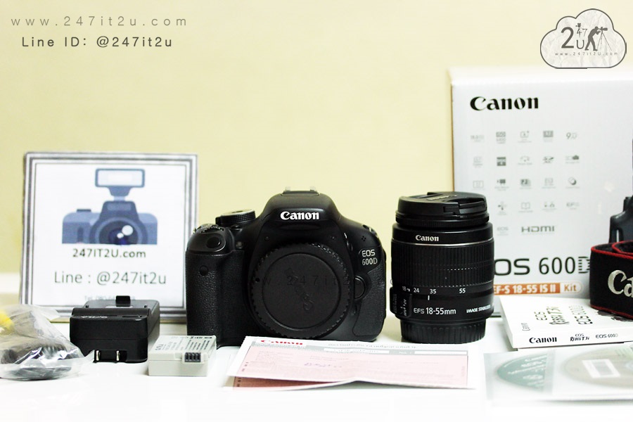 กล้อง Canon 600D +Lens 18-55mm f3.5-5.6 สีดำ