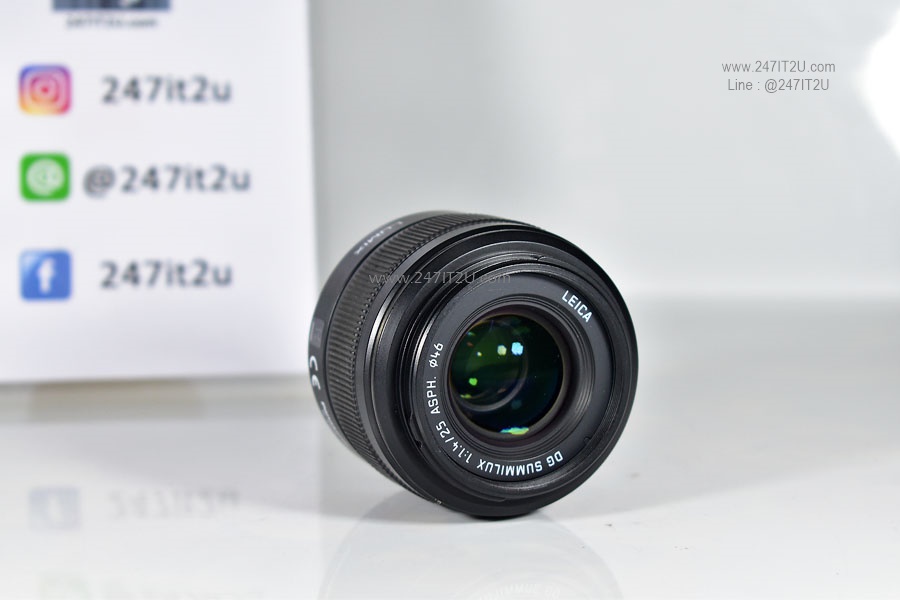 เลนส์ Panasonic 25mm f1.4 เครื่องศูนย์ สีดำ