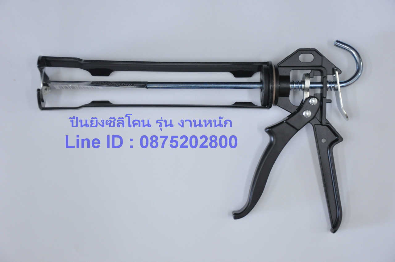 ปืนยิงซิลิโคน ( Caulking Gun ) รุ่น งานหนัก 9 นิ้ว สีดำ Rabbit Tools