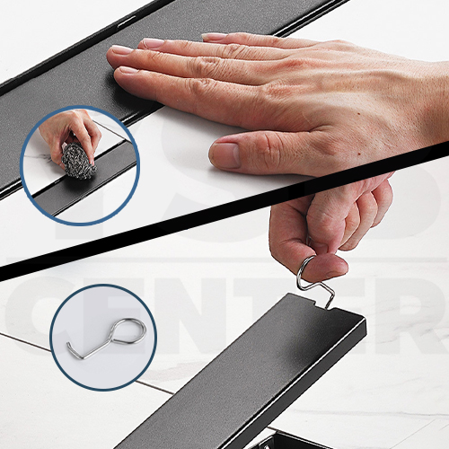 รางระบายน้ำ สแตนเลส304 กันกลิ่นกันแมลง 2in1 ปูกระเบื้องบนฝาท่อได้ (60cm) CL0191 - CL0196