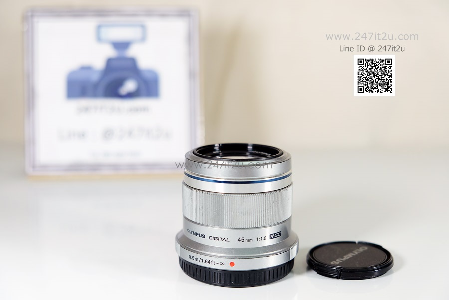 เลนส์ Olympus 45mm f1.8 สีsilver