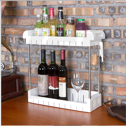 ชั้นวางของ ชั้นวางอเนกประสงค์แบบประหยัดพื้นที่ 2ชั้น แบบล้อเลื่อน รุ่น CB0055-PST-L243