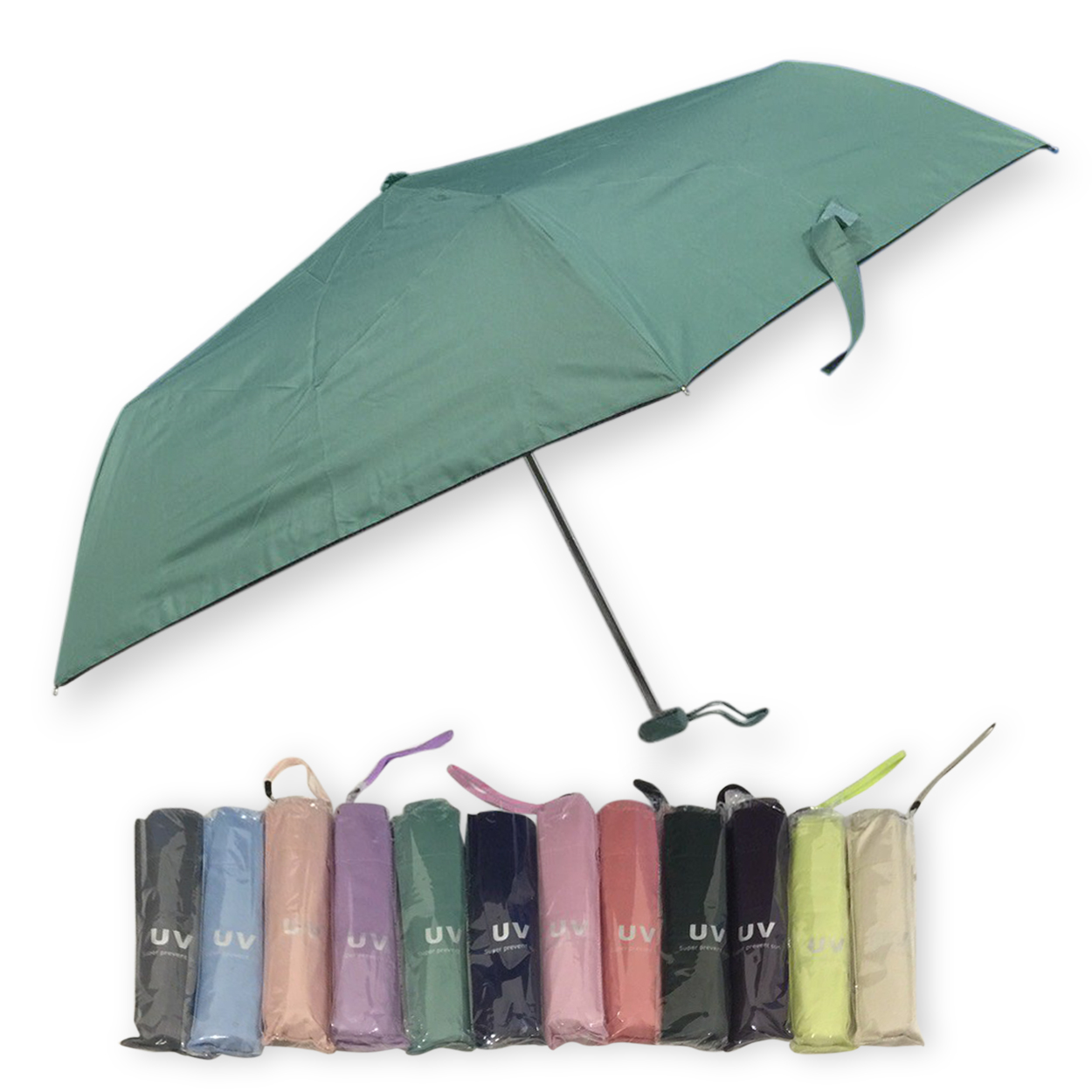 ร่มGBU3ตอนแบนเบารหัสGM345ยูวีดำ