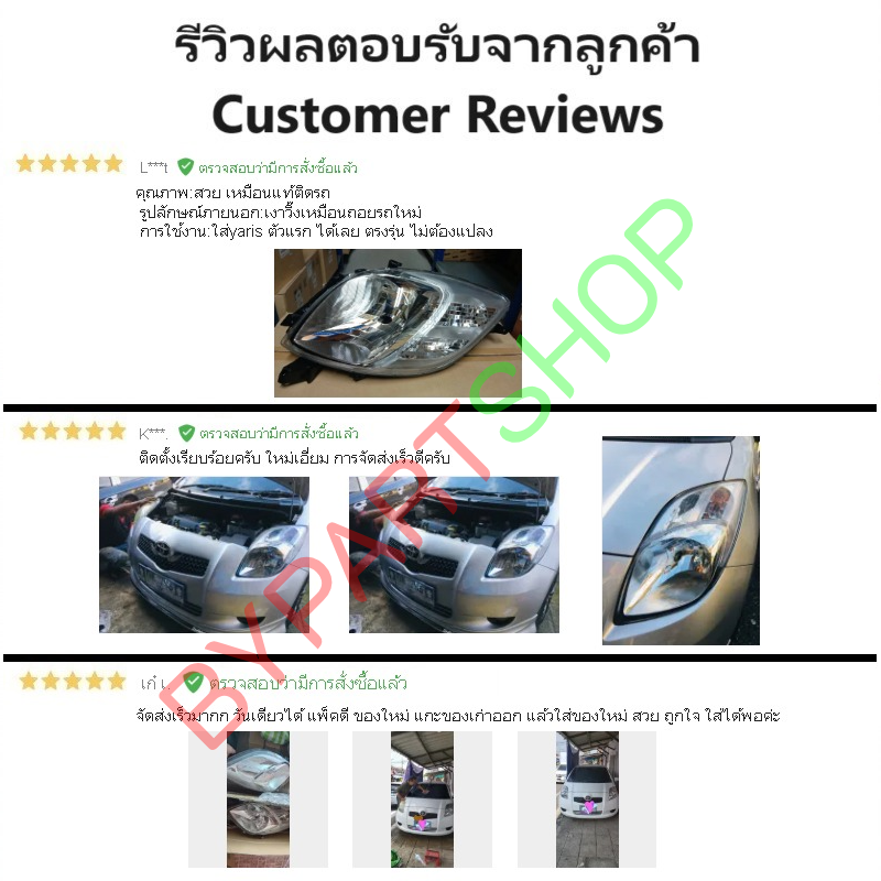 ไฟหน้า TOYOTA YARIS(ยาริส) โฉมแรก ปี2006-2008 (งานแท้ TYC) -ราคาต่อดวง-