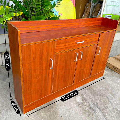 ตู้วางรองเท้า ชั้นวาง ชั้นวางรองเท้า พร้อมลิ้นชัก ฝาเปิด – ปิด รุ่น F1L0103-120X80X24WD