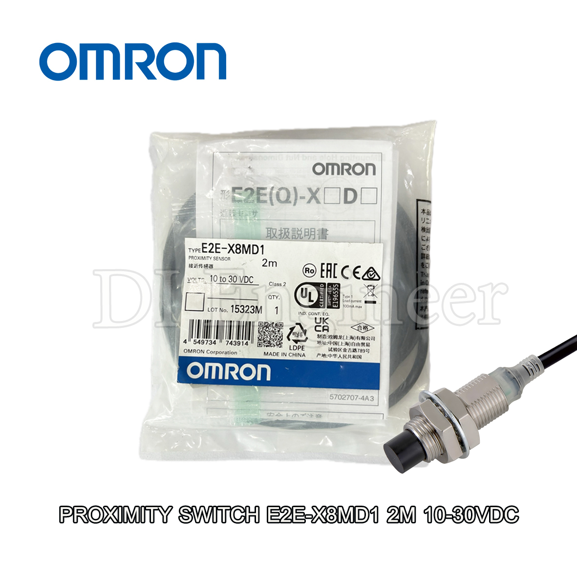 Omron Proximity Switch E2E-X8MD1 2M