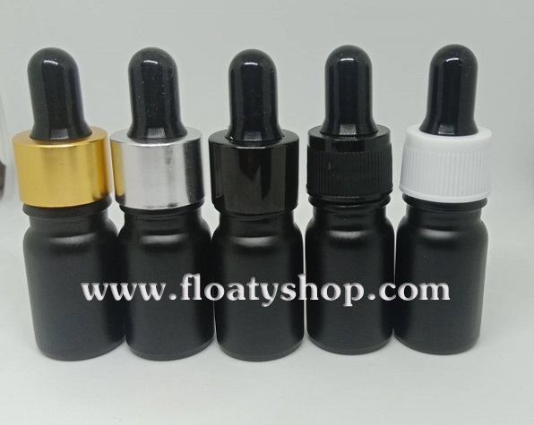 5ml ขวดแก้วสีดำด้าน ดรอปเปอร์