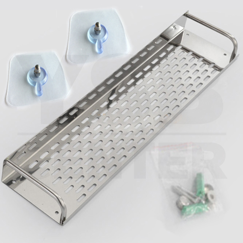 CASSA ชั้นวางของอเนกประสงค์ในห้องน้ำ 2in1 ไม่ต้องเจาะผนัง 1 ชั้น สแตนเลส