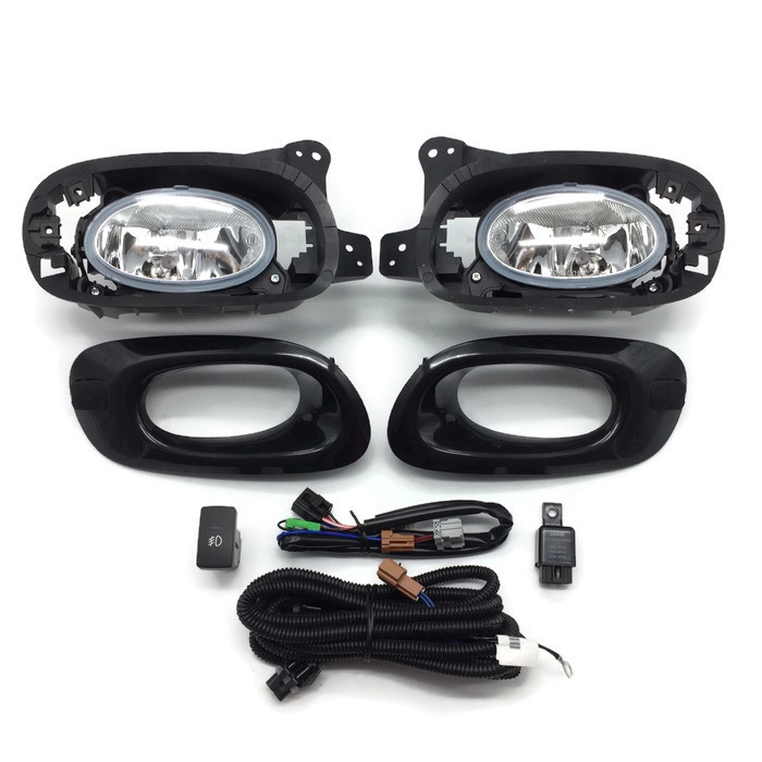 ไฟตัดหมอก/ไฟสปอร์ตไลท์ HONDA JAZZ(แจ๊ส) GE ฝาครอบดำ ปี2011-2013 (ครบชุด) (รับประกัน 6เดือน) (HD579B)