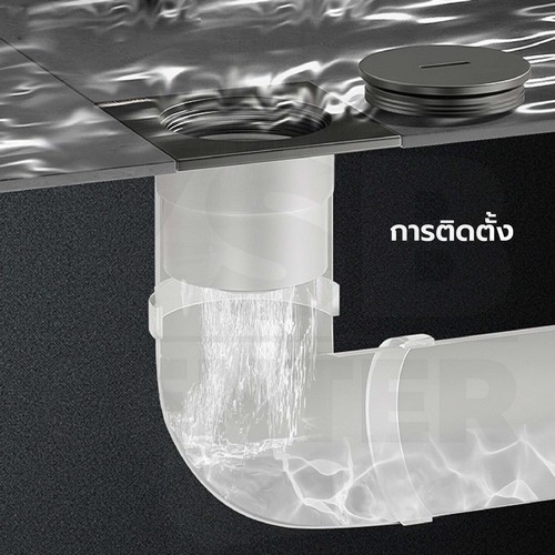 ฝาท่อ ฝาปิดบ่อเกรอะ ฝาปิดท่อส้วม สแตนเลส 304 กันกลิ่น กันแมลง ทรงสี่เหลี่ยม CM0070 - CM0078