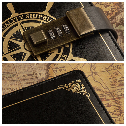 สมุดโน๊ต สมุดบันทึก ไดอารี่ สมุดเขียน B6 มีเส้น มีที่ล๊อครหัส ถนอมสายตา ปกหนัง