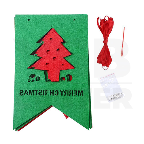 ธงอักษร ธงประดับวันคริสต์มาส ธงคริสต์มาส ธงแขวนประดับ ธงสี่เหลี่ยม คริสต์มาส ยาว 3 เมตร