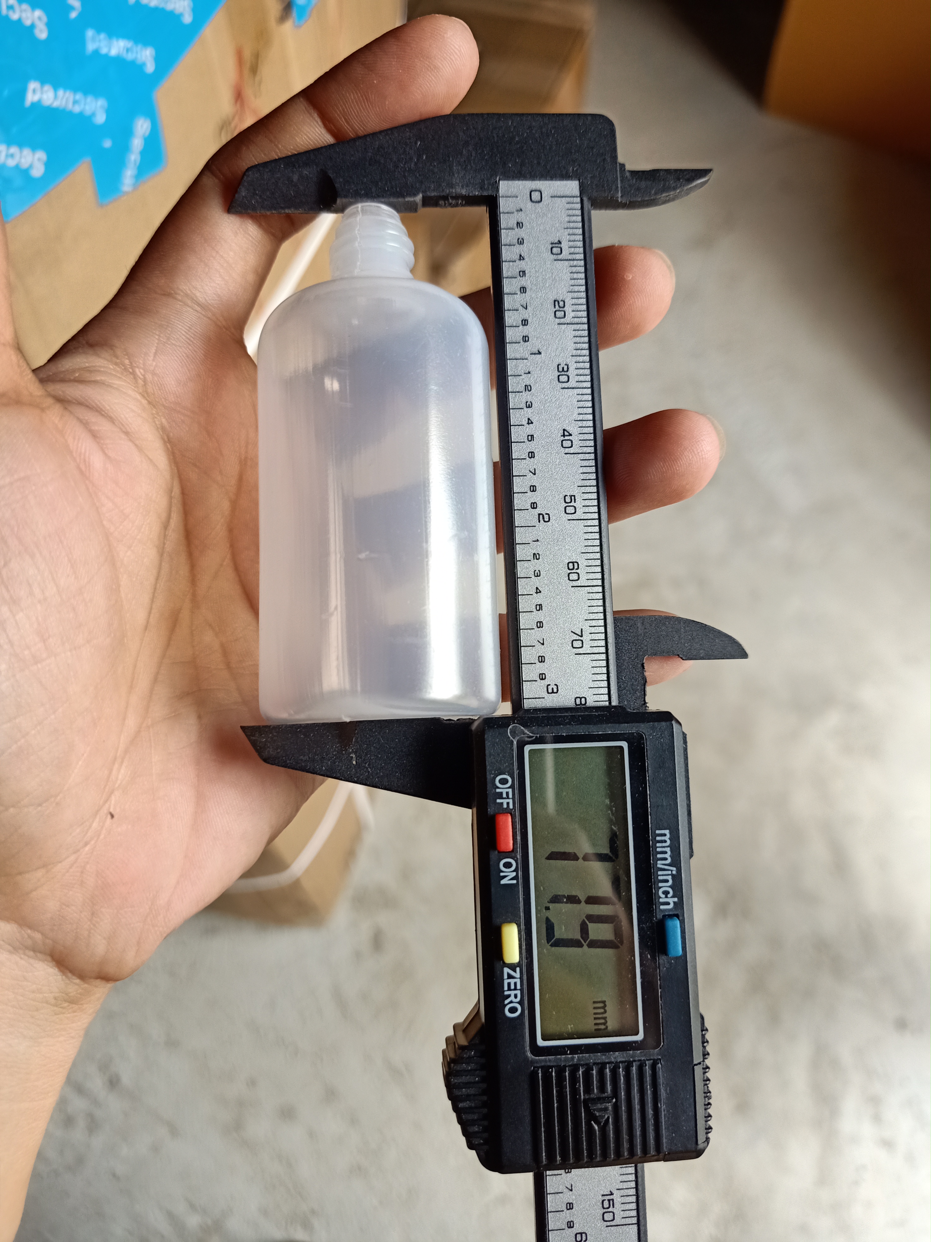 50ml PE ขวดหยดขาวขุ่น ฝาดับเบิ้ลล็อค