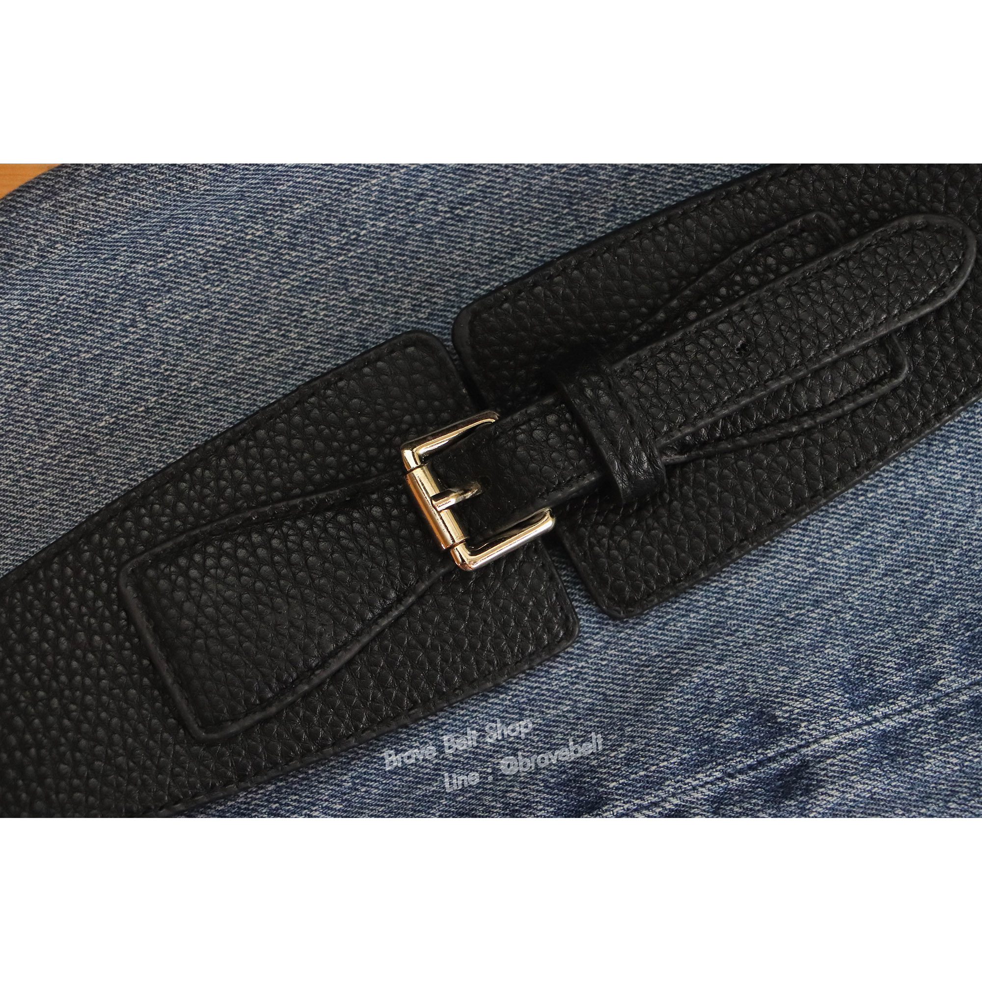 เข็มขัดยืดได้สีดำแฟชั่นสวยๆน่าใส่