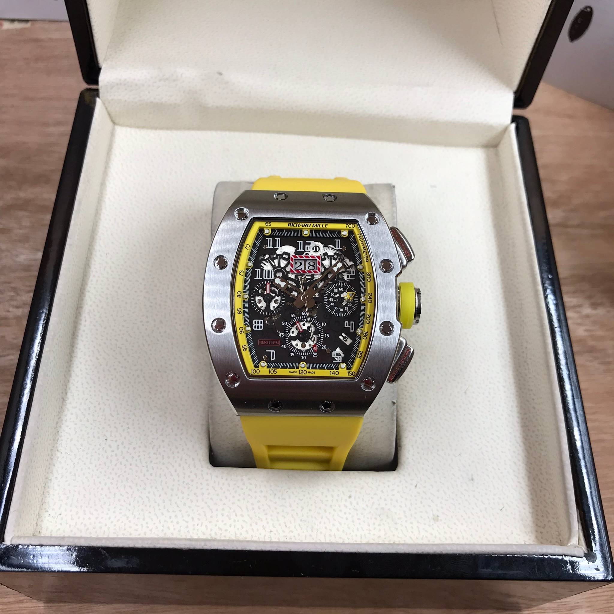 นาฬิกา Richard Mille RM11-03 Silver yellow - Mirror Swiss