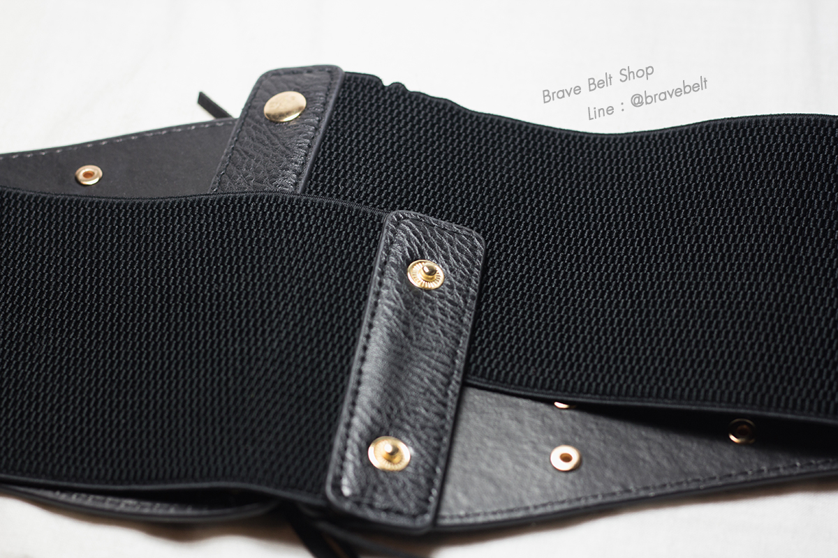 เข็มขัดเอวสูง มีเชือกผูกพร้อมหมุดสีทอง