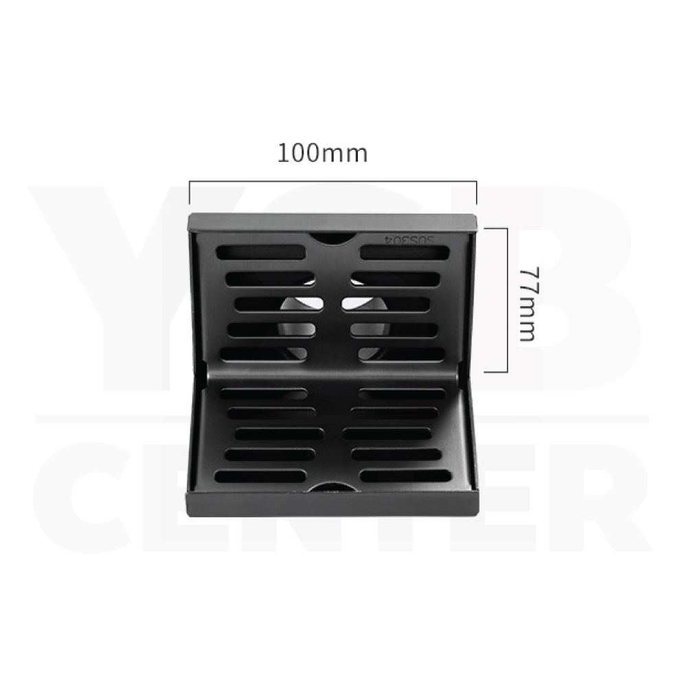 ตะแกรงระบายน้ำ ท่อระบายน้ำติดผนังชิดมุม สแตนเลส 304 ทรงสี่เหลี่ยมเข้ามุม CM0032 - CM0035
