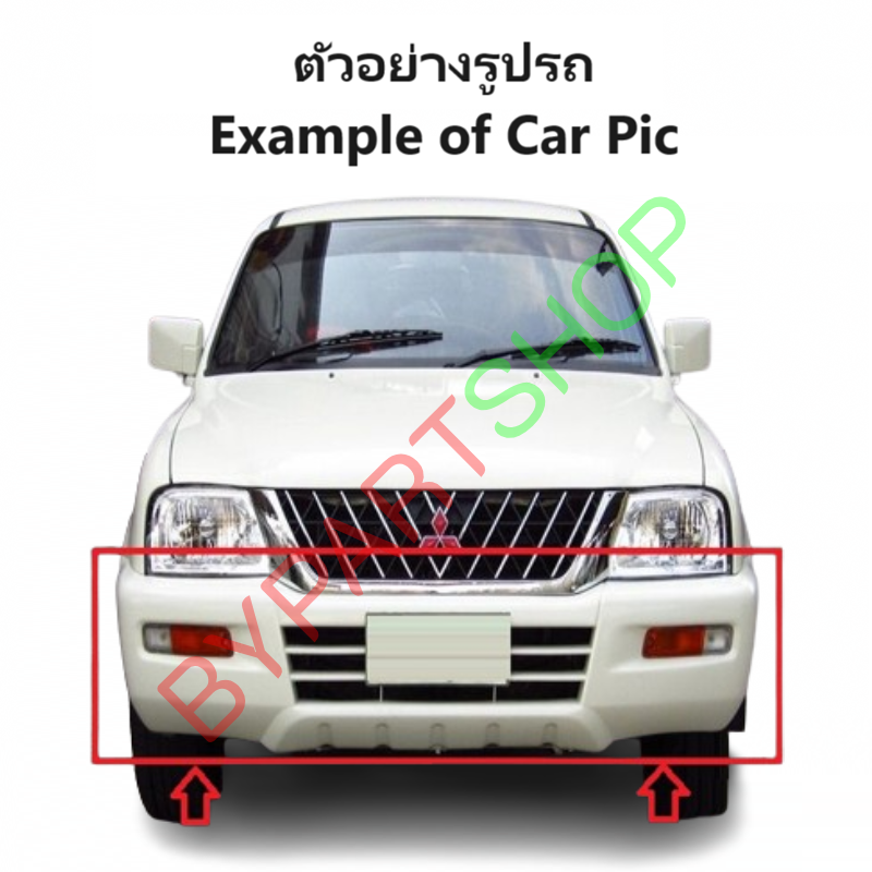 กันชนหน้า MITSUBISHI STRADA(สตราด้า) รุ่นกันชนชิ้นเดียว สีดำ(ยังไม่ทำสี) ปี2001-2005 (รหัส:STD'01)