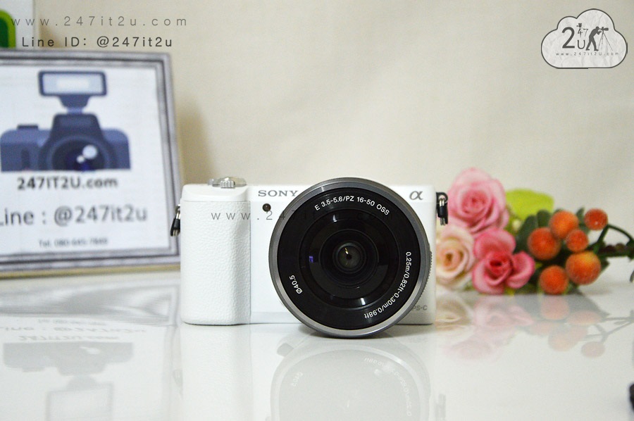 Sony A5100 พร้อมเลนส์ 16-50mm สีขาวประกันศูนย์ ถึงเดือนเมษายน 2561