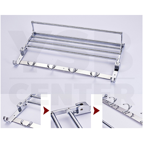 CASSA ราวแขวนผ้า วางผ้า และที่แขวนของใช้ในห้องน้ำสแตนเลสแบบติดผนัง รุ่นC1L044-SUS304-8118