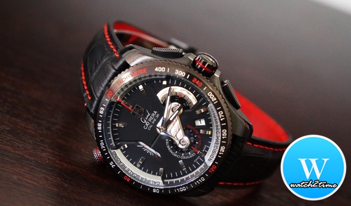 นาฬิกา Tag Heuer Grand Carrera Calibre 36 PVD ด้ายแดง