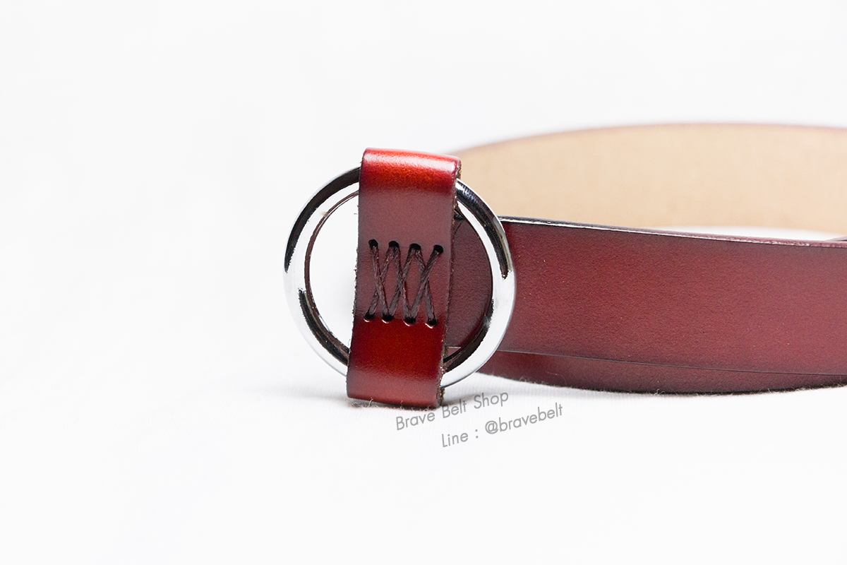 เข็มขัดหัวกลม หัวแบบหนีบสวย ไม่ต้องเจาะ