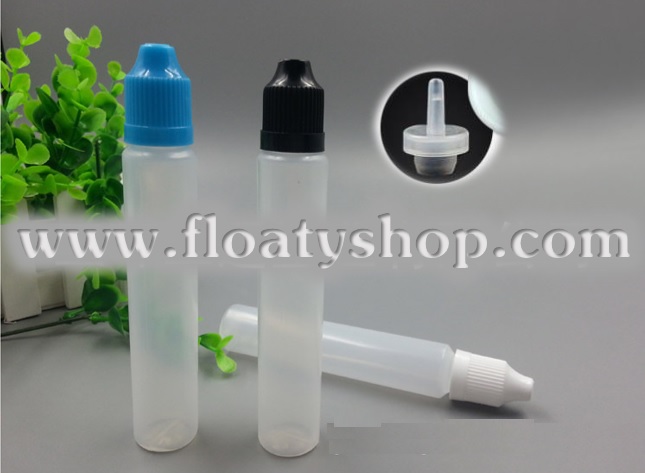 30ml PE ขวดหยดขาวขุ่น ทรงปากกา ฝาดับเบิ้ลล็อค