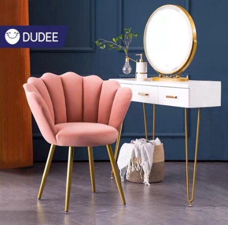 เก้าอี้ เก้าอี้กำมะหยี่ นั่งสบายรับน้ำหนักได้ดี ลายสวยหรูดูดี เฟอร์นิเจอร์แต่งบ้าน