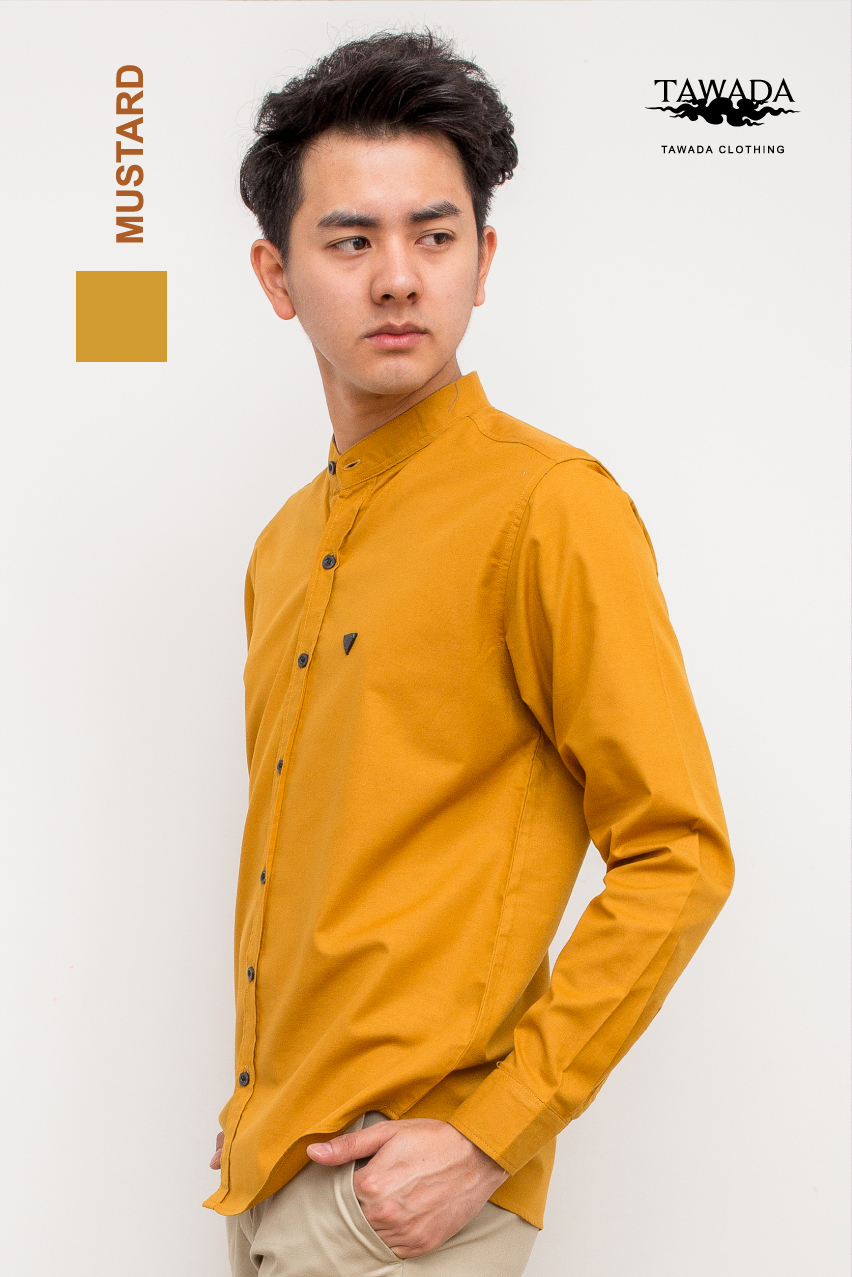 mandarin collar_Mustard_สีเหลืองมัสตาร์ด