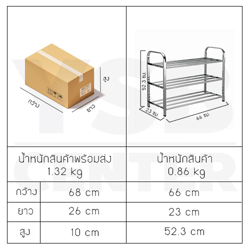 ชั้นวางรองเท้าสแตนเลส201 ชั้นวางอเนกประสงค์ ชั้นวางสแตนเลสท่อแบบเหลี่ยม
