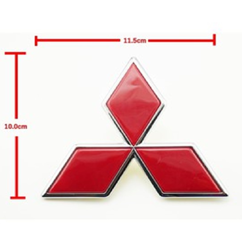 โลโก้หน้ากระจัง MITSUBISHI CYCLONE(ไซโคลน) ทุกรุ่น สีแดง ปี1989-1994