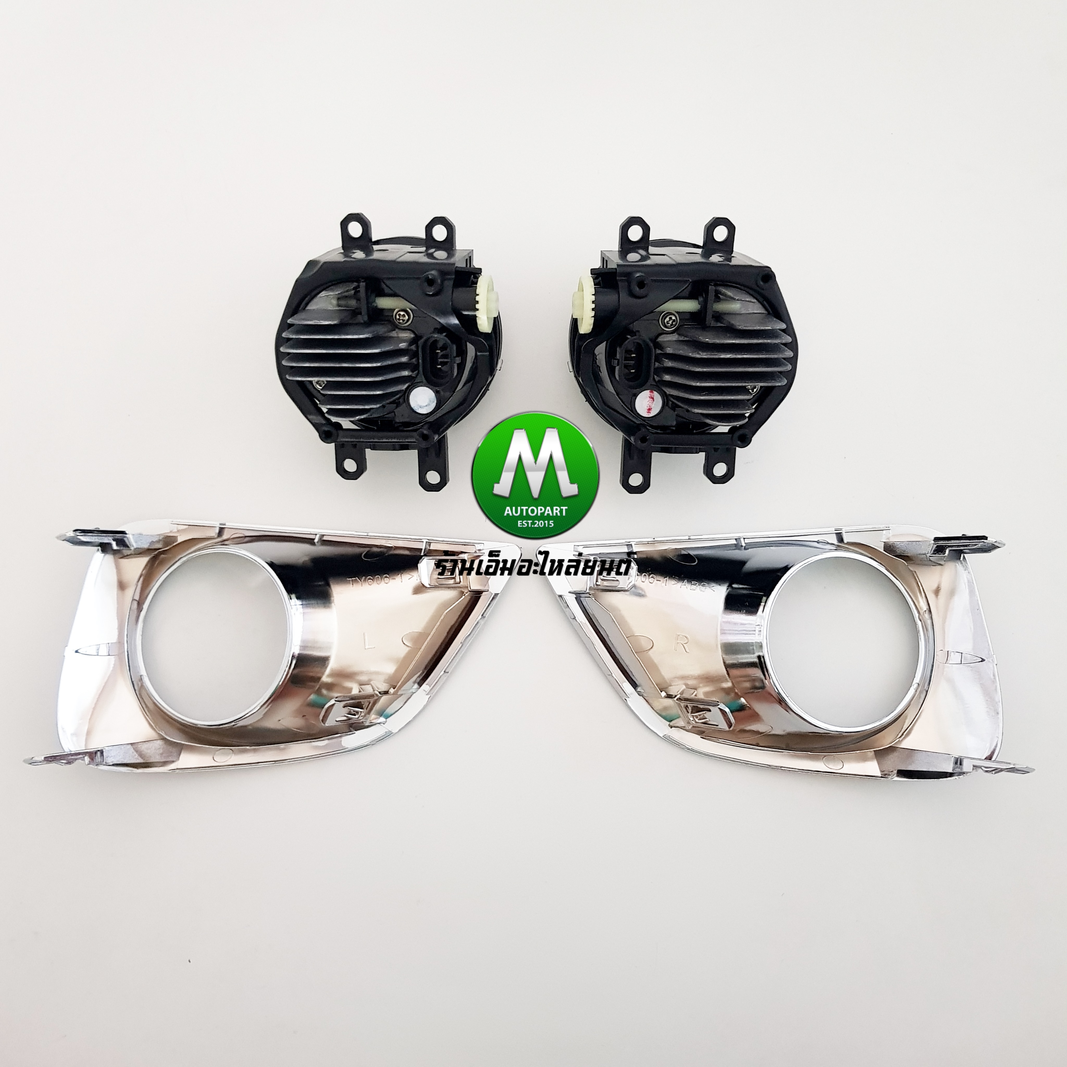 ไฟตัดหมอกวีออส โตโยต้า โคม LED TOYOTA VIOS 2013 2014 2015 2016 ฝาครอบชุบโครเมี่ยม ไฟสปอร์ตไลท์ (รับประกันสินค้า 3 เดือน)